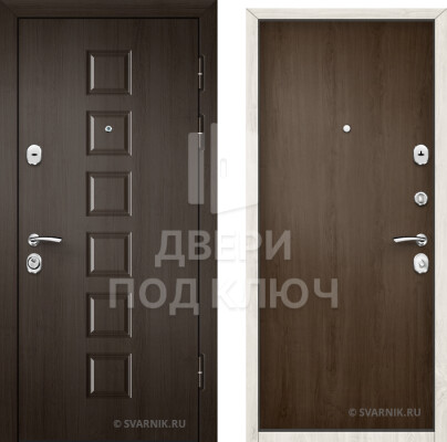 Металлическая входная дверь левого открывания для коттеджа ДПК-3449